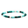 4 mm turquoise green jasper heishi beads bracelet