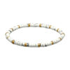 Bracelet perles heishi 4 mm turquoise blanche