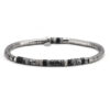 Bracelet heishi beads 4mm imperial grey stone