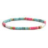 Bracelet perles heishi turquoise blanche bleu jaspe rose 4mm