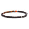 Armband Heishi Perlen 4mm Tigerauge Stein Achat rot Kokosnuss Perlen