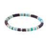 Turquoise jasper green coconut heishi beads bracelet