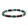 Armband aus Heishi-Perlen, Tigerauge und Malachit