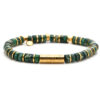 Bracelet 6mm perles heishi malachite gili