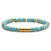 Bracelet 6mm perles heishi turquoise gili