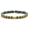 Bracelet 6mm perles heishi malachite bali