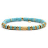 Bracelet 6mm perles heishi turquoise bali