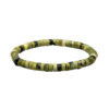 Bracelet perles heishi jaspe noir jaune