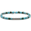 Bracelet 4mm perles heishi turquoise bleu et vert gili