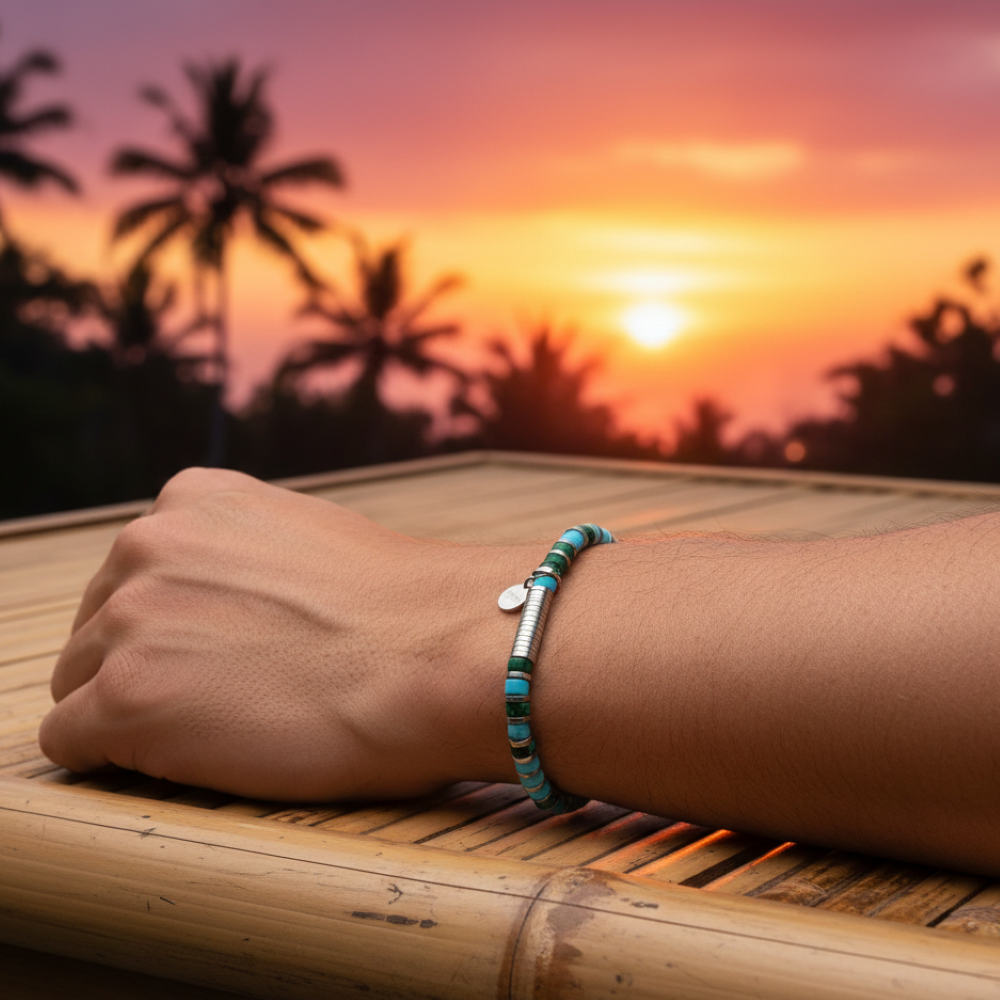 Armbänder aus Naturstein - BBR8008 BLEUTURQ 1 -