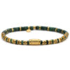 Bracelet 4mm perles heishi malachite bali