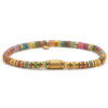 Bracelet 4mm perles heishi tourmaline bali
