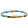 Bracelet 4mm perles heishi turquoise bali