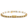 Bracelet 4mm perles heishi quartz blanc bali