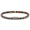 Bracelet 4mm perles heishi œil de tigre bali