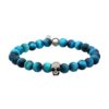 Armband Kugeln Tigerauge blau Auge des Falken Natursteine Totenkopf