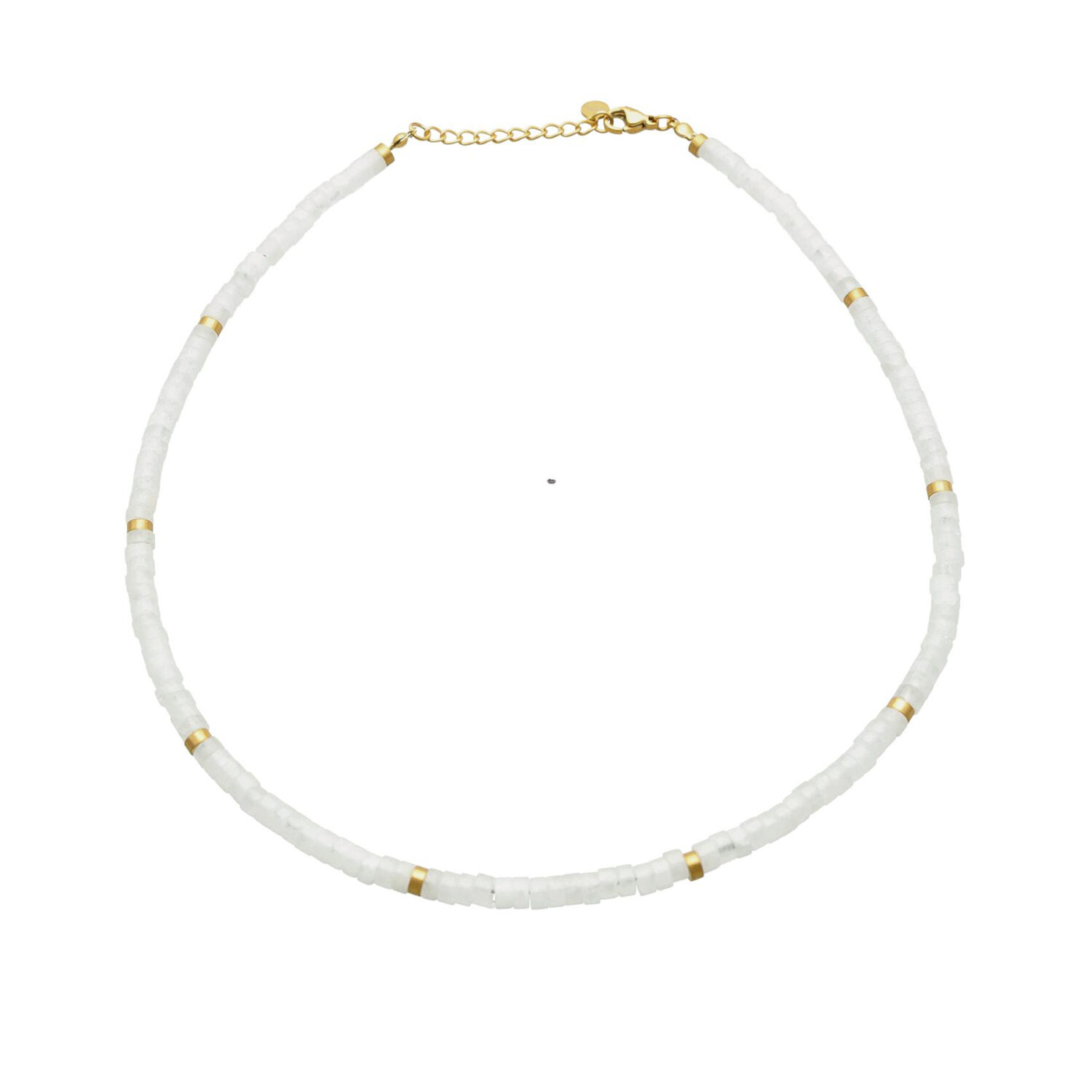 Alternative view of Sautoir chakra perles heishi Quartz blanc