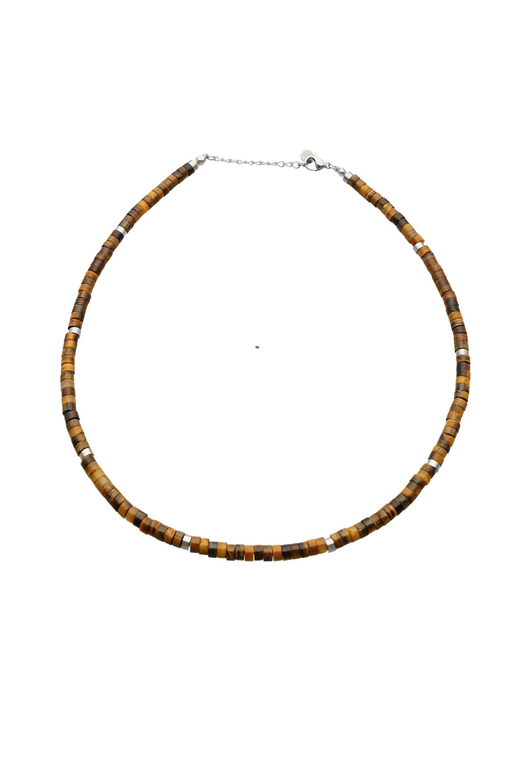 Sautoir chakra perles heishi oeil de tigre - Sautoir chakra perles heishi oeil de tigre – Image 2