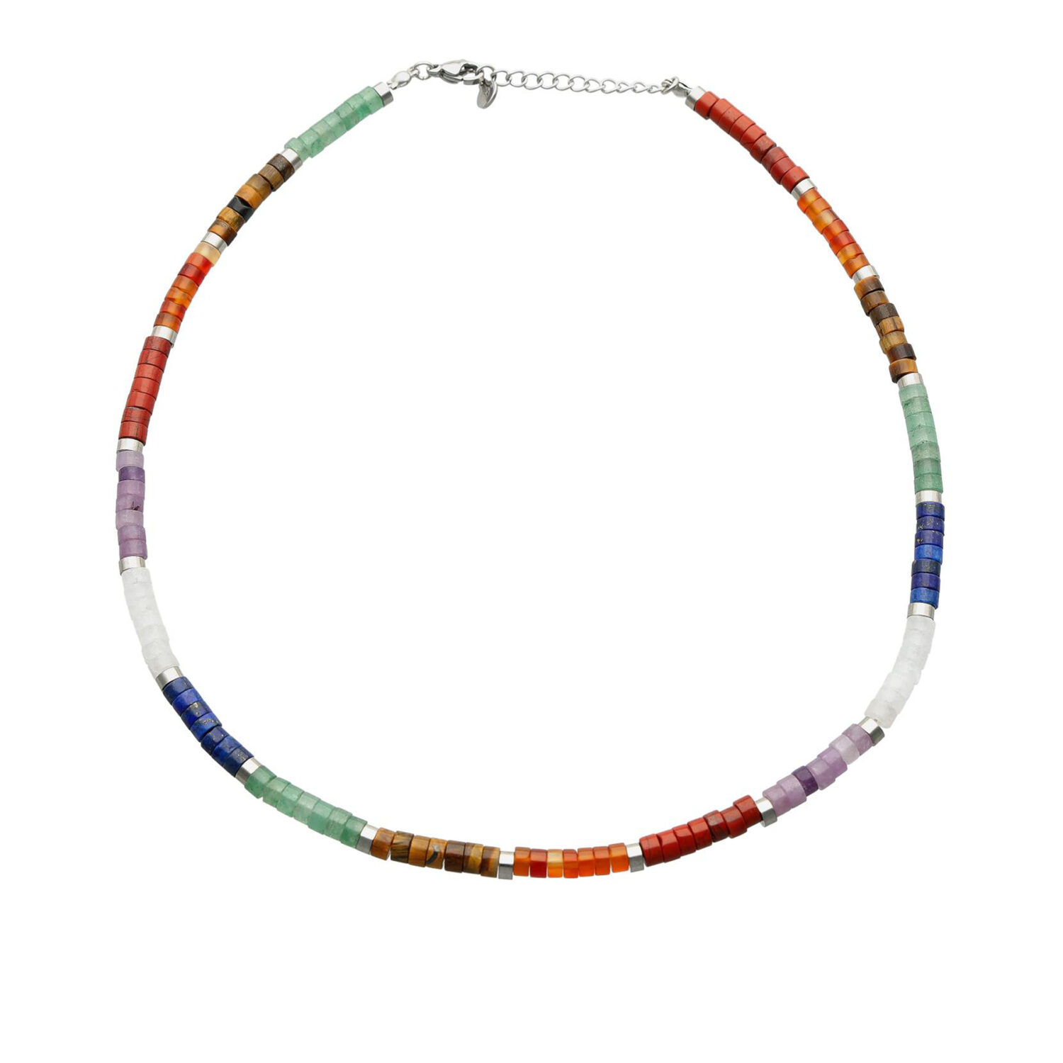 Sautoir chakra perles heishi 7 chakras