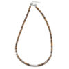 Collier 4mm perles heishi œil de tigre gili