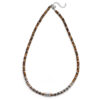 Collier 4mm perles heishi œil de tigre bali