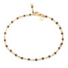 Fußkette goldene Kette und kleiner Granatstein