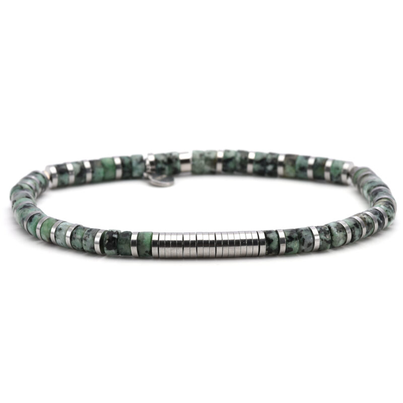Bracelet 4mm perles heishi turquoise africaine gili