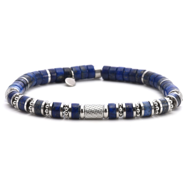 Bracelet 6mm perles heishi lapis bali