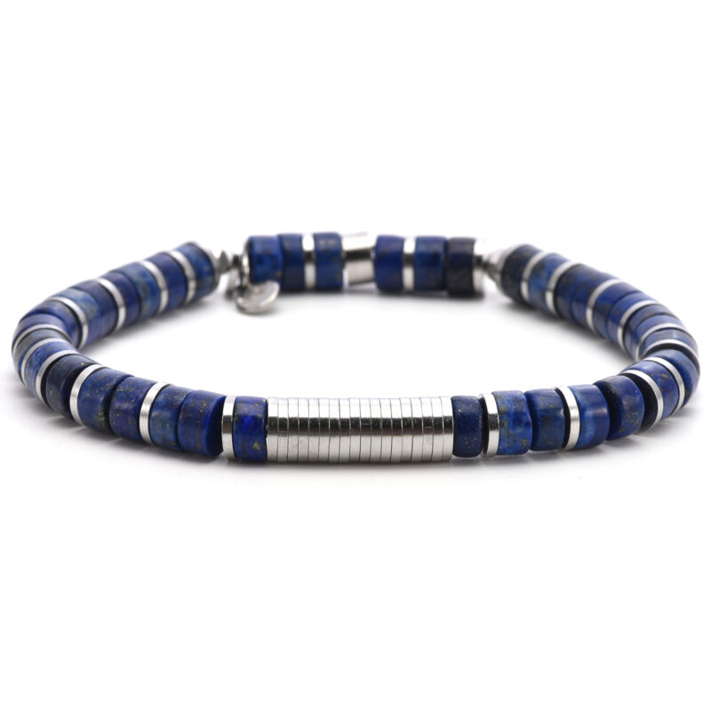 Bracelet 6mm perles heishi lapis gili