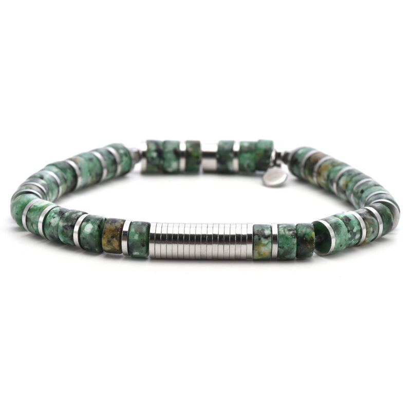Bracelet 6mm perles heishi turquoise africaine gili