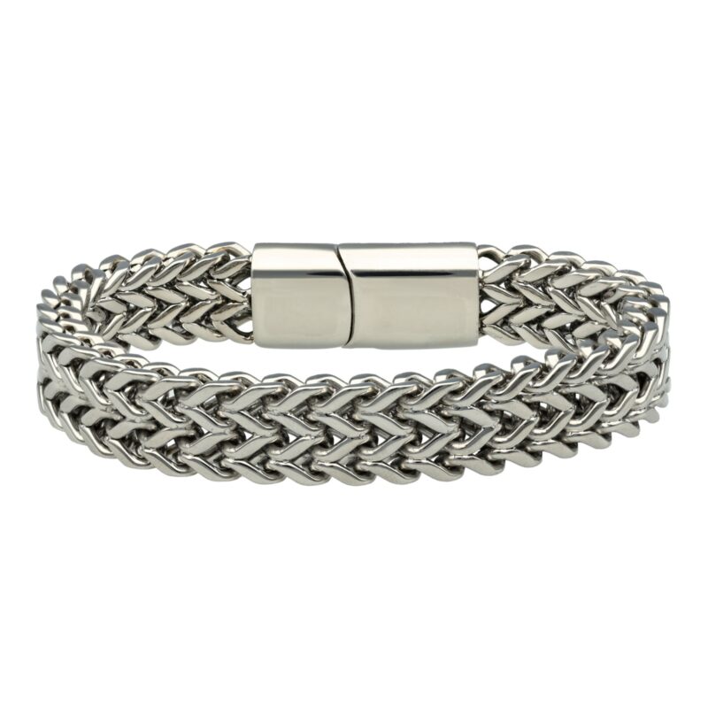 Bracelet double chaine acier inoxydable