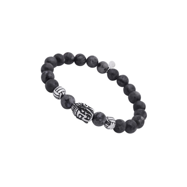 labradorite and buddha men's bracelet 1 -