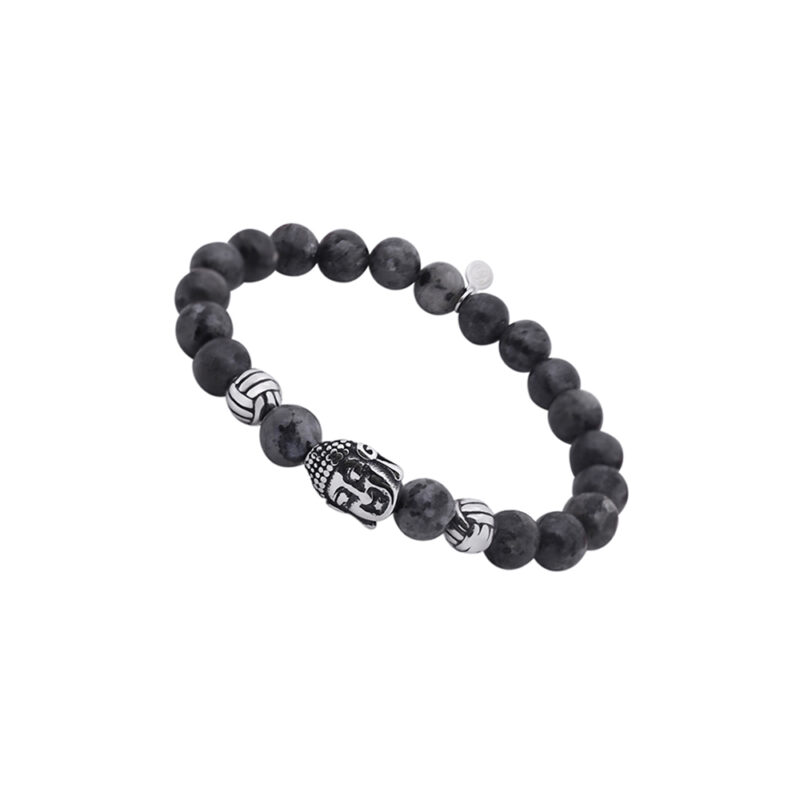 Bracelet boules labradorite et bouddha