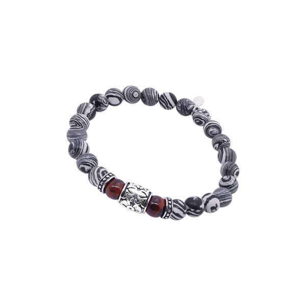 men's metal and gray malachite bracelet 1 -