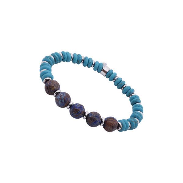 turquoise pearl men's bracelet 1 -