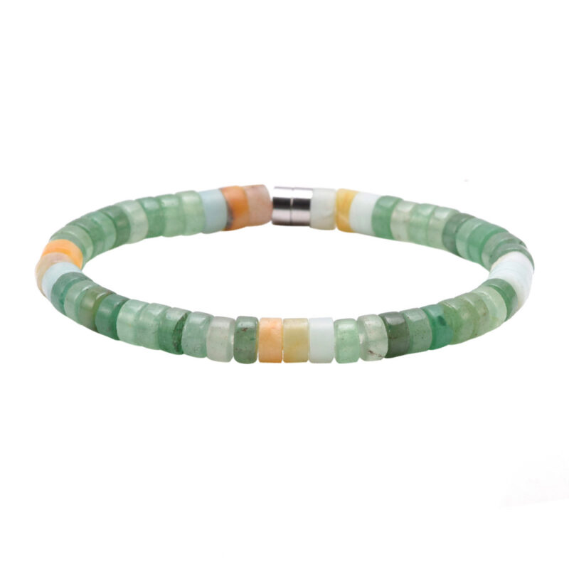 Bracelet perles heishi aventurine verte