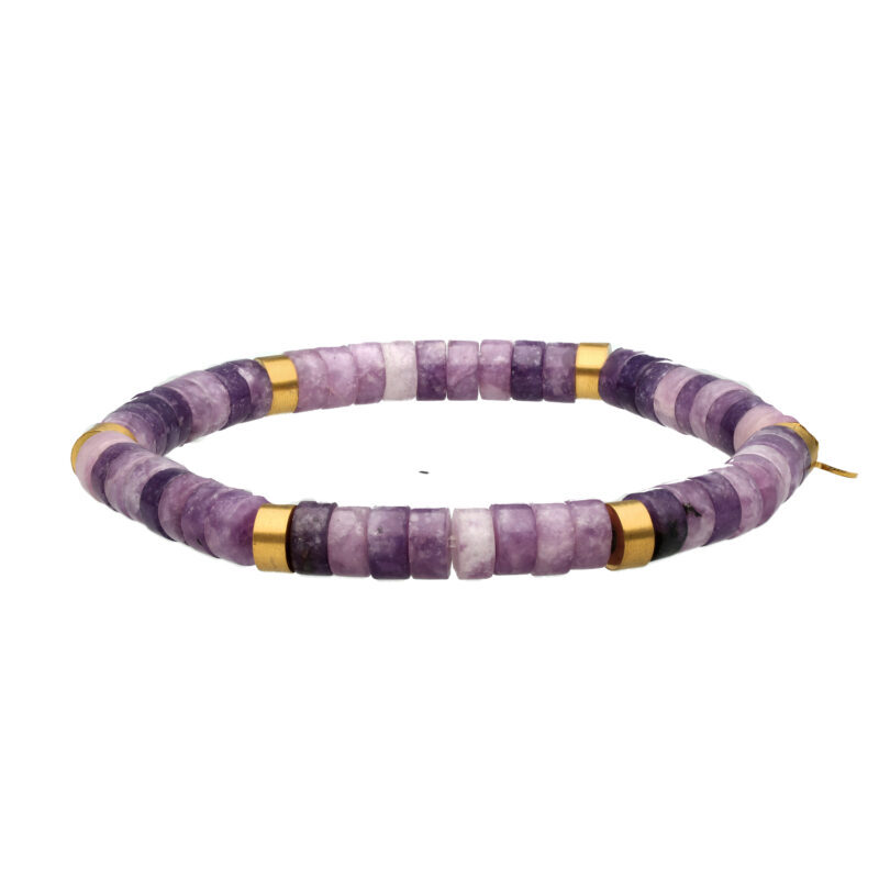 Bracelet chakra perles heishi améthyste