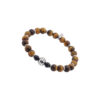 Tiger eye and globe pearl bracelet