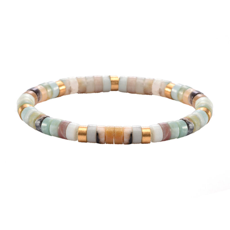 Bracelet perles heishi amazonite