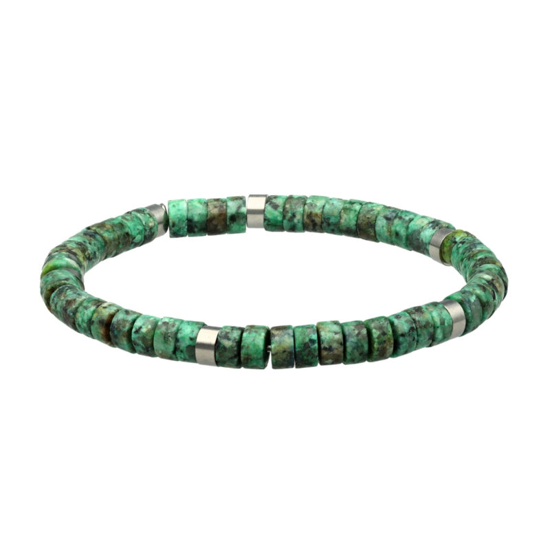 Bracelet perles heishi turquoise africaine