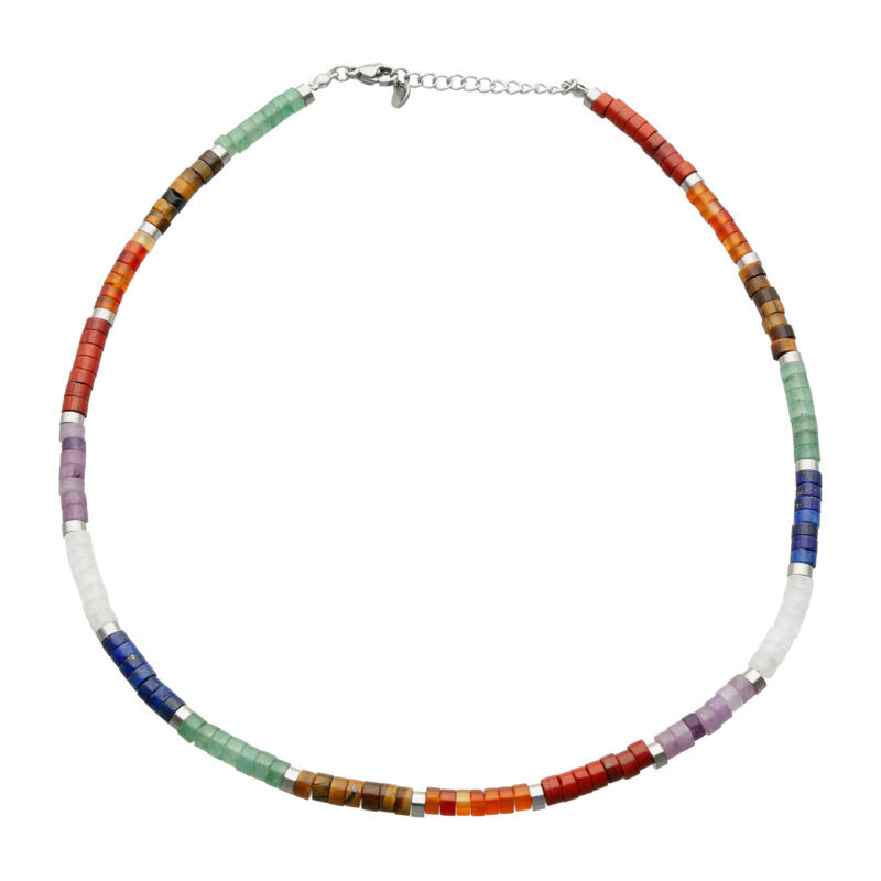 Collier 7 chakras perles heishi