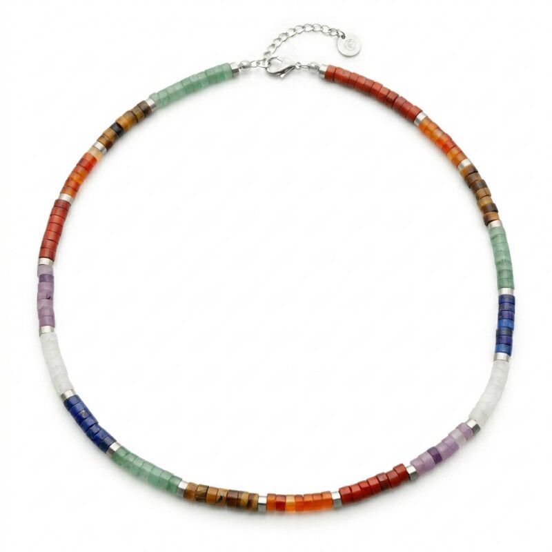 Collier 7 chakras perles heishi